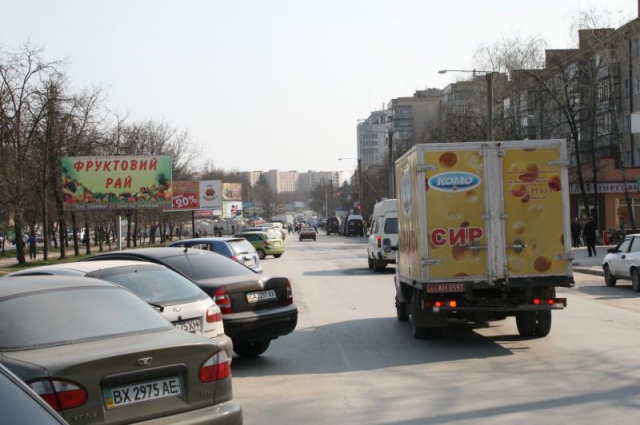 Щит 6x3,  пр.Грушевського (між вул. Соборна та вул.Д.Галицького)